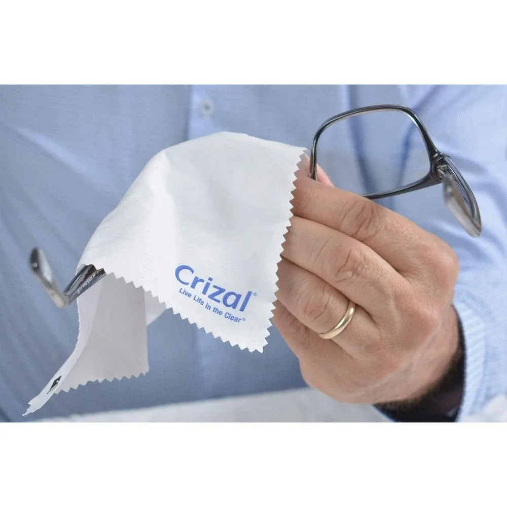 CRIZAL Microfiber Cleaning Cloth for Glasses, Full Size, 4 Pack